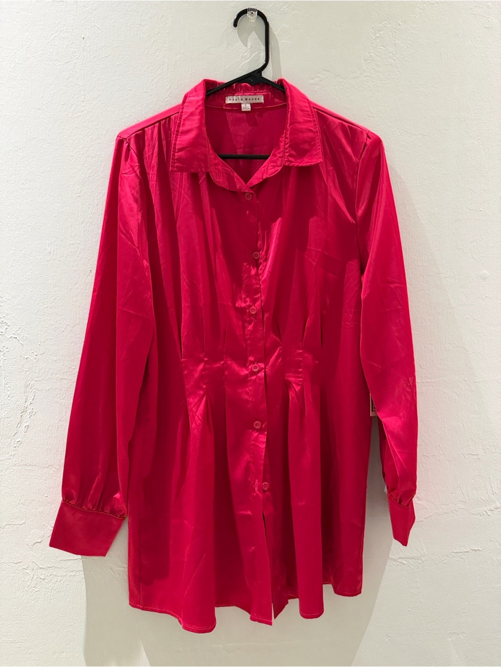 Haute Monde Fuchsia Button-Front Tunic